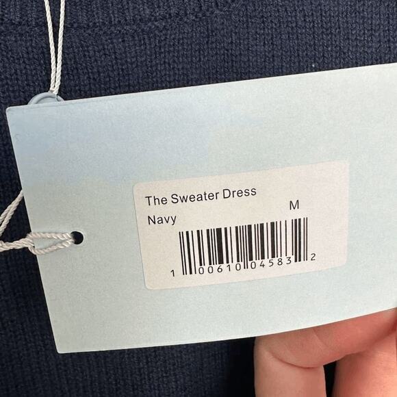 NWT Hill House Womens Navy Merino Wool The Sylvie Mini Sweater Dress Size M - Picture 7 of 10